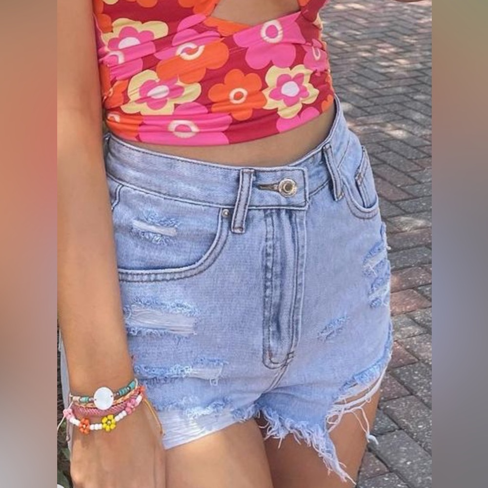 Blue jean shorts